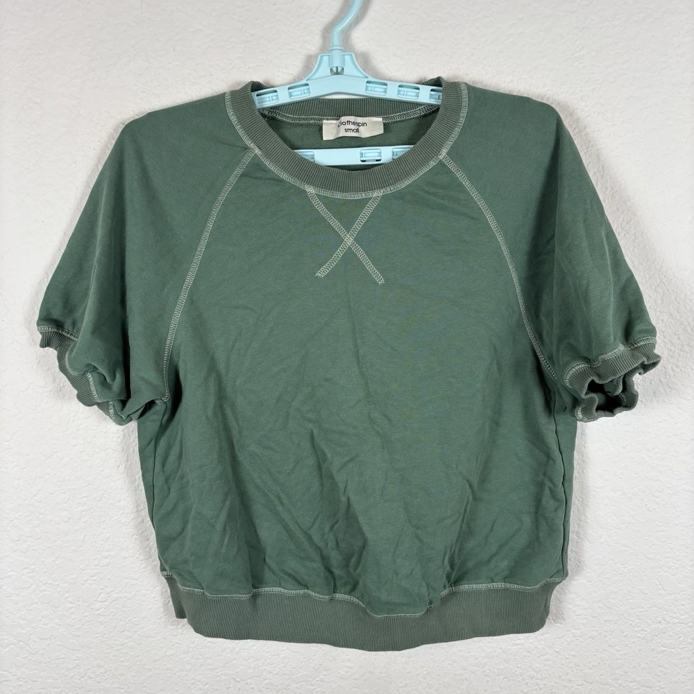Clothespin Womens T Shirt Sz S Small Short Sleeve Solid Comfort Soft Excellent